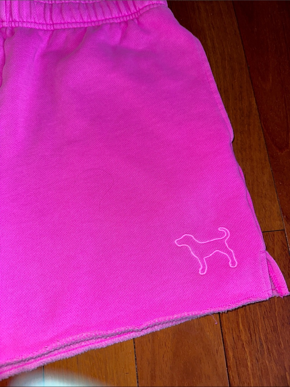 Pink Women's Hot Pink Fleece Lounge Shorts - Picture 2 of 3